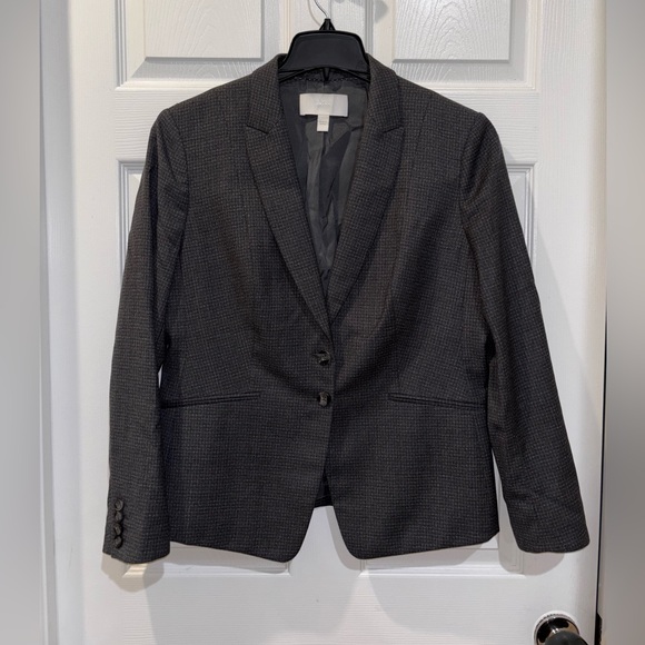 Boss Hugo Boss Jibena Women's Grey Wool Blazer/Pant Suit Size 12 Lined - Picture 2 of 16